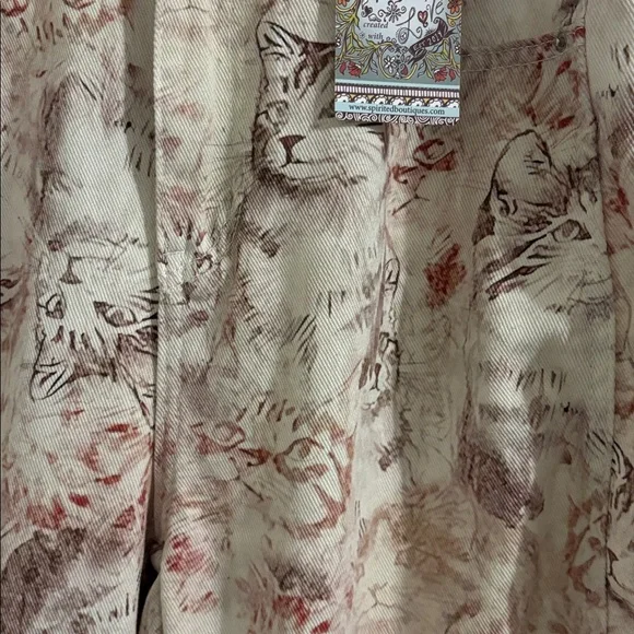 Cat patterned barrel pants - Picture 2 of 4